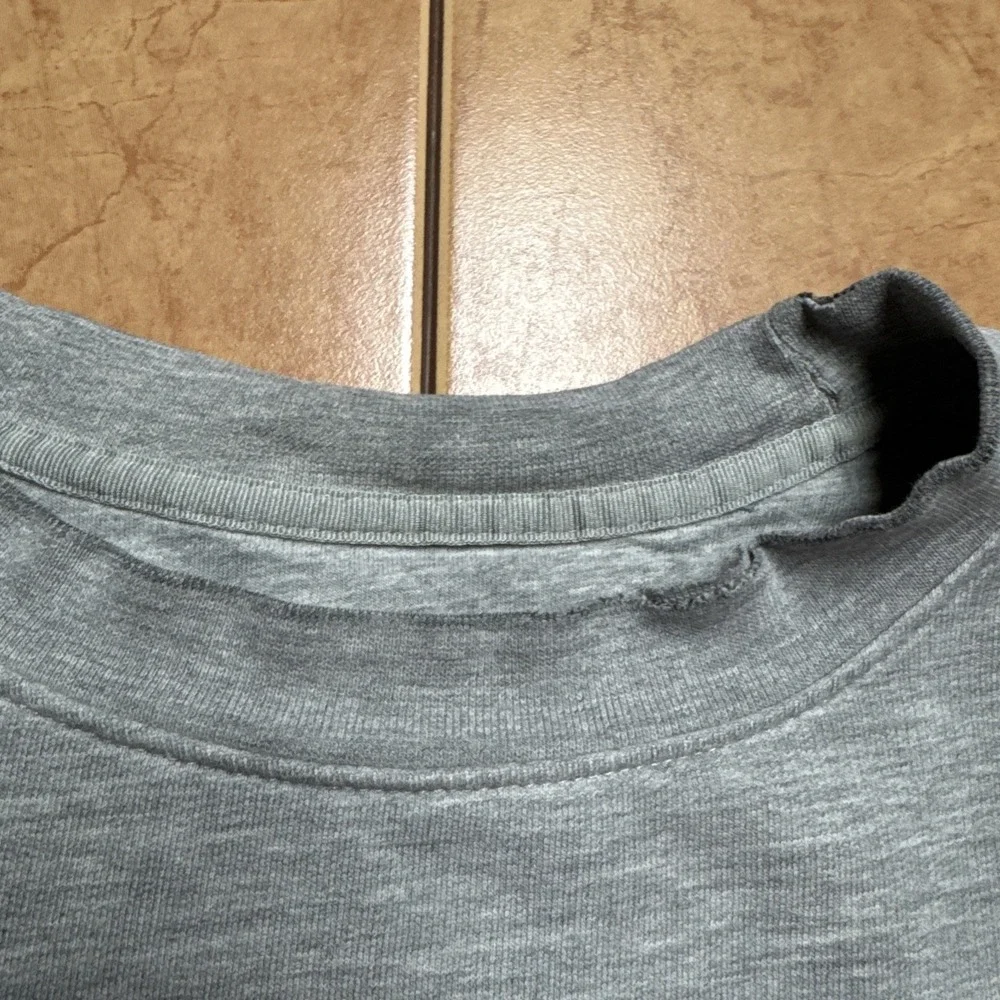 Vintage Y2K Nike Sweatshirt Men's Sz XL Grey Faded Distressed Grunge Swoosh Logo